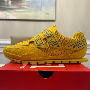 Pact Vibrant Yellow Sneakers with Blue Highlights from Diesel.